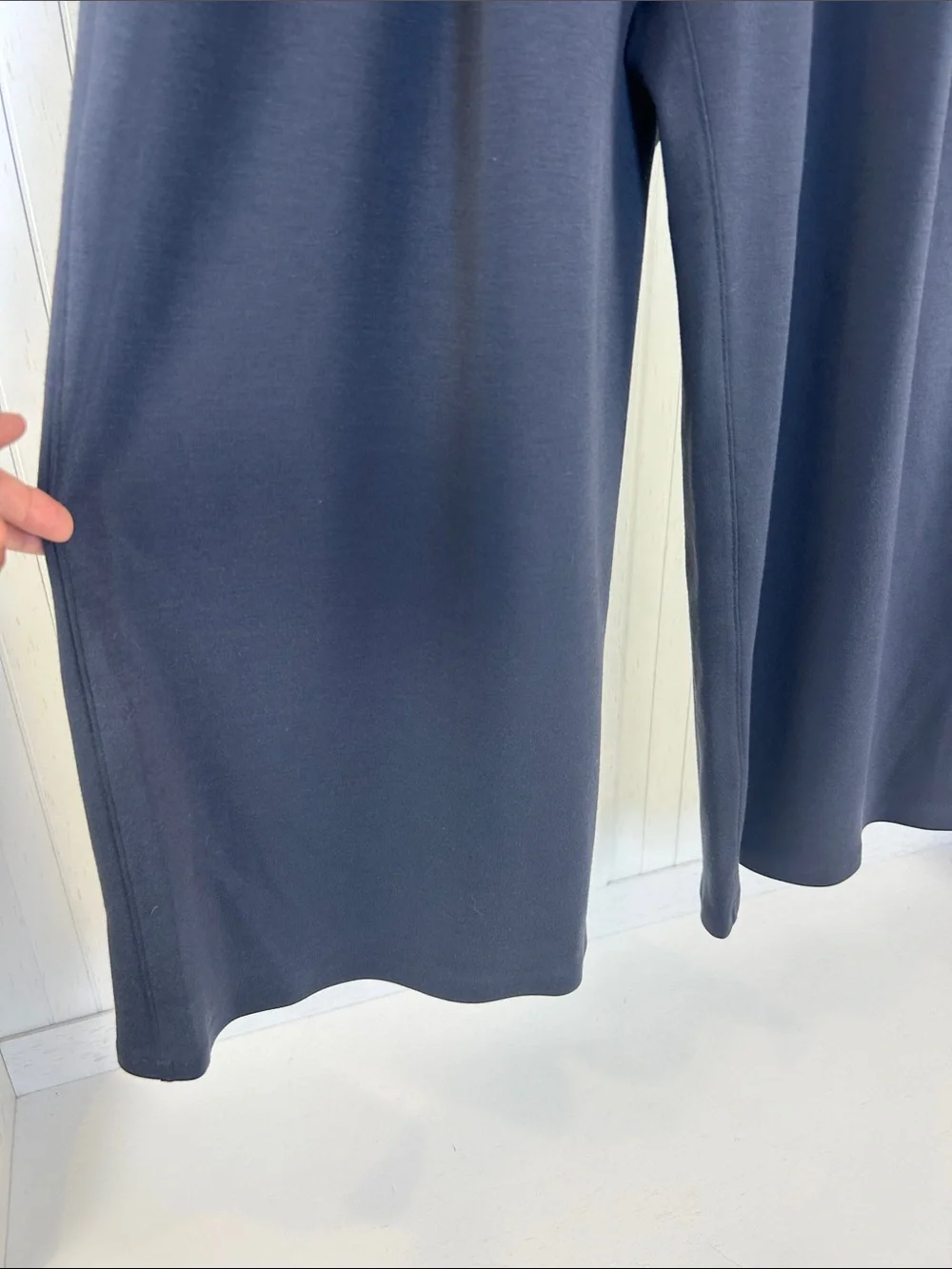 Lululemon Wide Leg Crop Pants Blue Gray Pull On Size 8